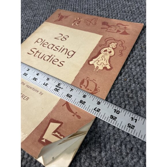 28 Pleasing Studies 1956 Paperback Piano Song Book Ella Ketterer Theodore Presse - Picture 9 of 10